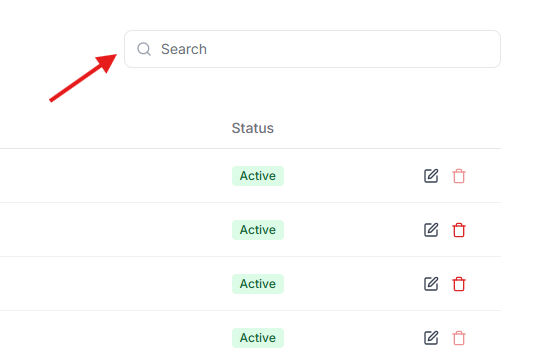 This image is a screenshot of Klasio Course Categories window with the search bar to find a specific category in highlight.