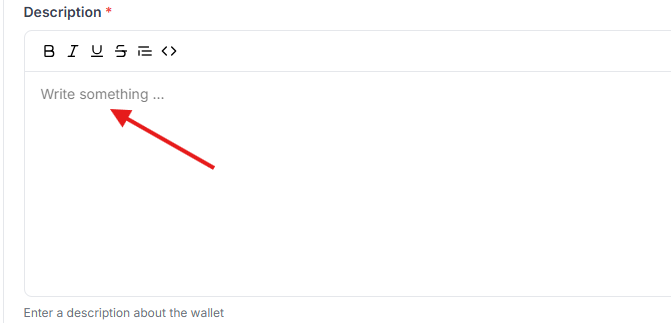 This image is a screenshot of Klasio Payment Setup window with the option to insert merchant description in highlight