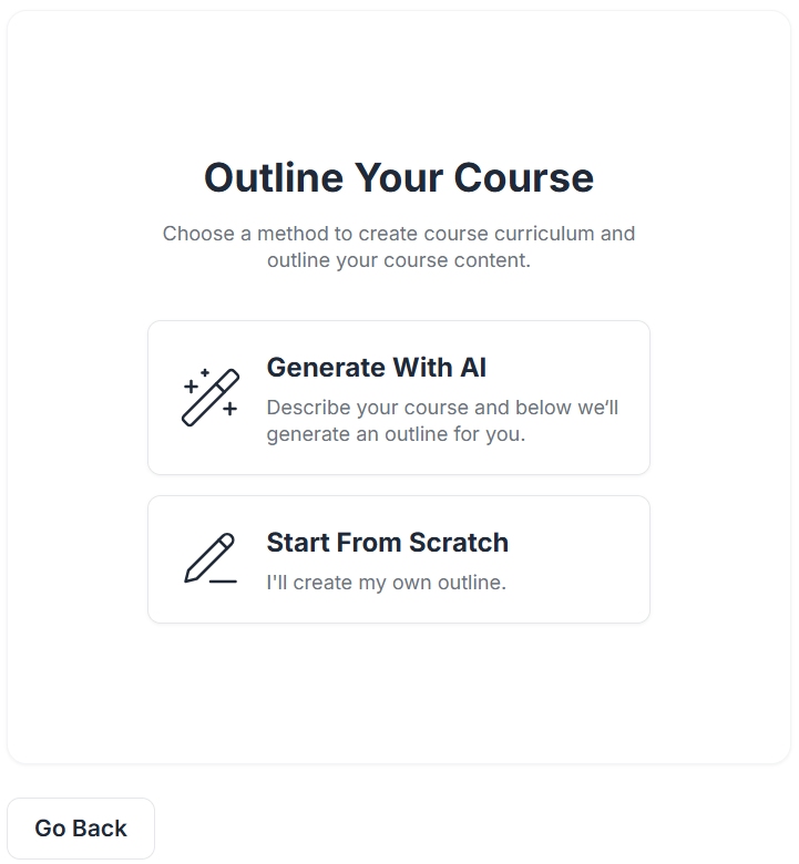 This image contains the screenshot of Klasio New Course Outline development screen.