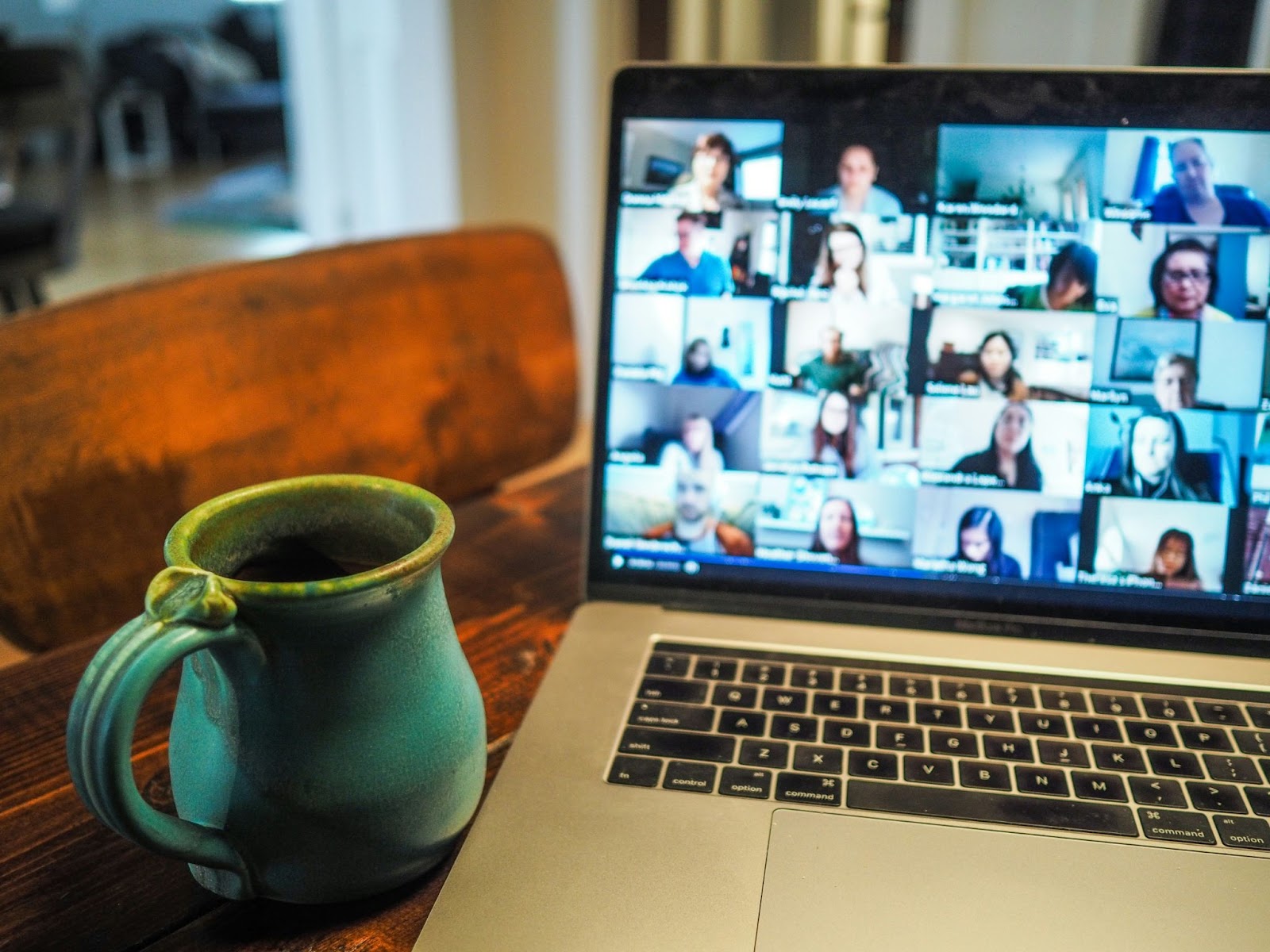 Example of video conference with student.